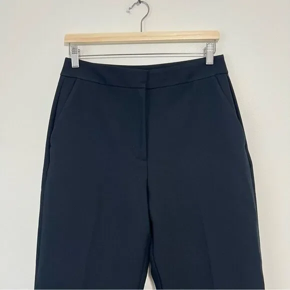 Abercrombie & Fitch High Rise Cuffed Tailored Straight Pants - Black Size 28R - Picture 3 of 8